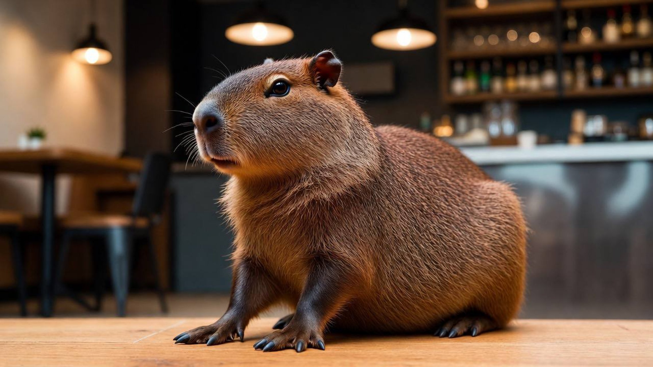 Кафе с капибарами в Москве